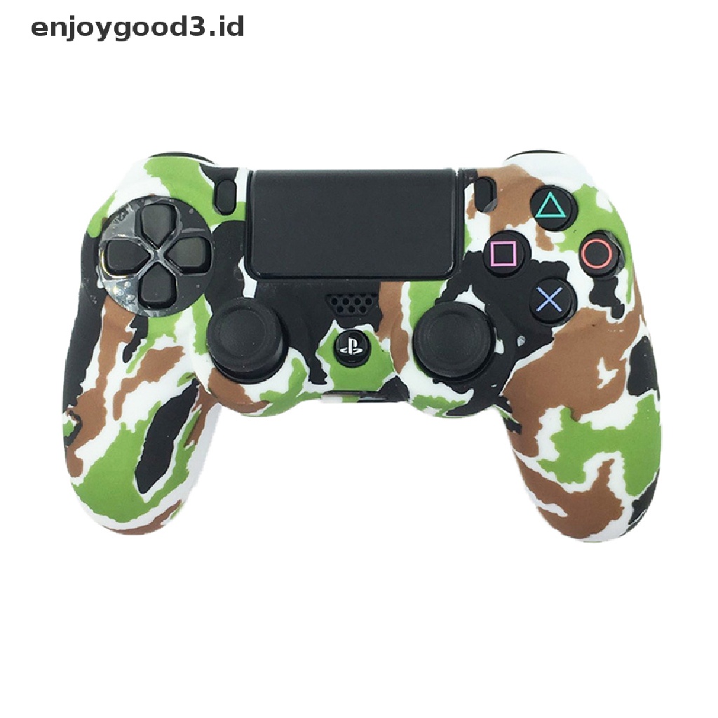 (Id) Casing Soft Case Karet Silikon Motif Camo Untuk Ps4