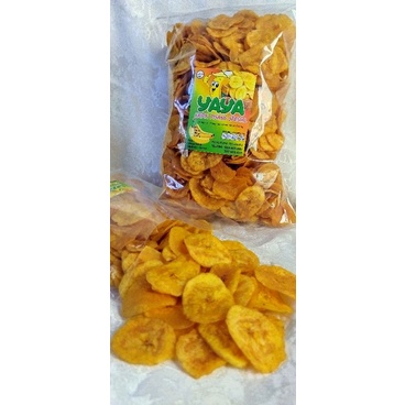 

Yaya kripik pisang kemasan 500 gram dan 250 gram