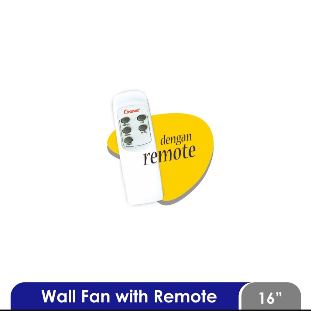 TERMURAH KIPAS ANGIN REMOTE / WALL FAN / KIPAS DINDING COSMOS 16WFCR / 16-WFCR / 16 WFCR [16 INCH]-5