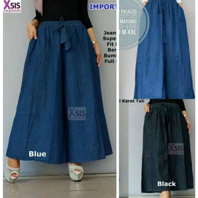 CELANA KULOT JEANS JUMBO/ CELANA KULOT JEANS WANITA XL-XXL