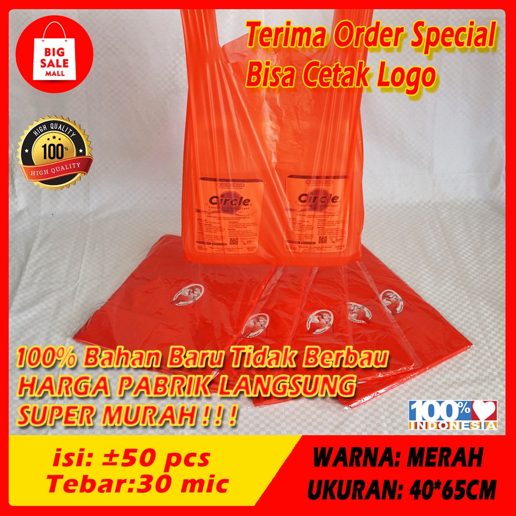 Kantong Plastik Kresek Rajawali 15/21/28/35/ isi50pcs Plastik Packing T shirt bag