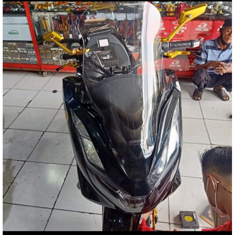 Winshield/ Visor New PCX 160 Black Series TwoTone MHR BestQuality