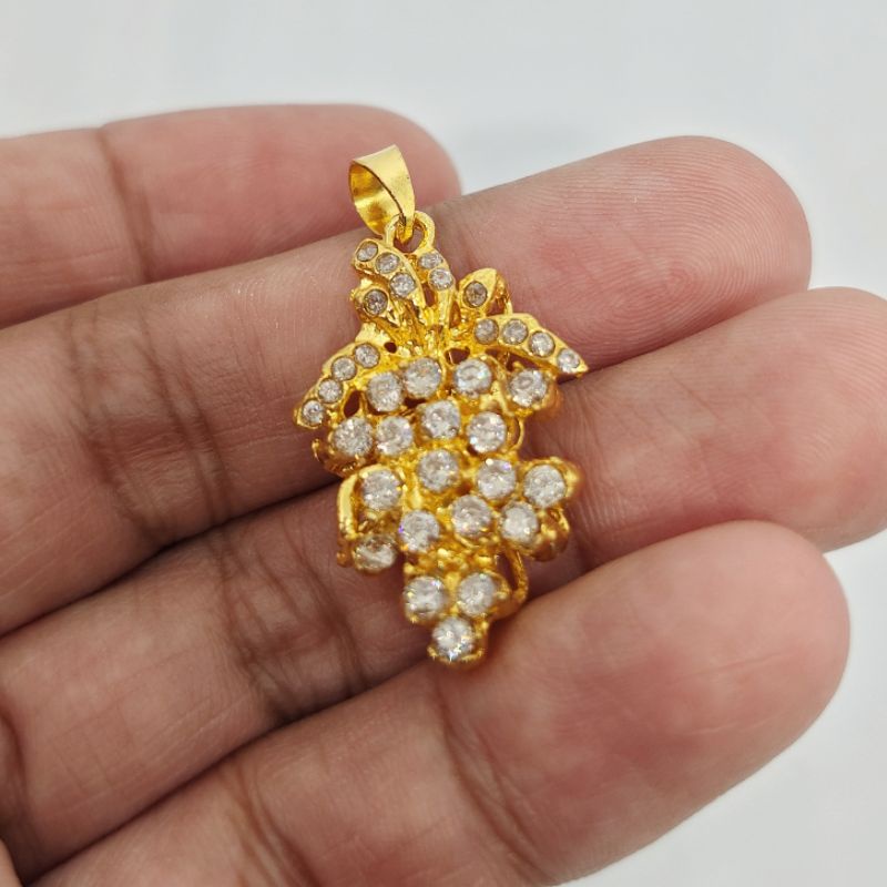 Liontin Mata Nanas Bandul Kalung Lapis Emas 24k