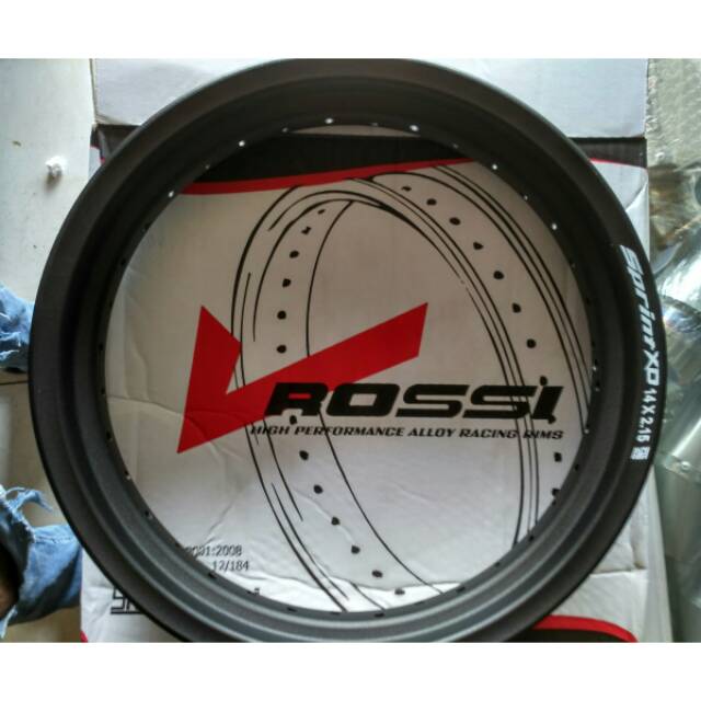 Velg Rossi Sprint 215 X 14 atau 185 X 14 XD Hitam Blast/ Doff (215 185 ring 14) Matic