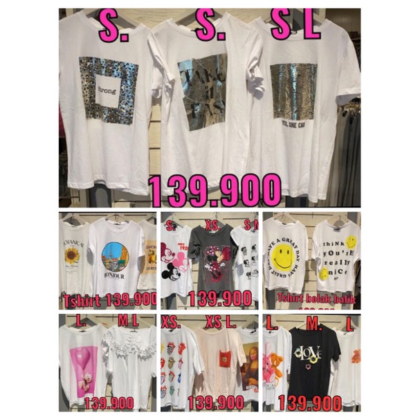 Ready Jastip Jasa titip Oversize Kaos Print Top Baju Cewek Tshirt Stradivarius Ori Sale Diskon Murah