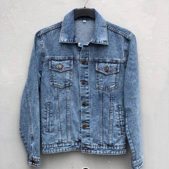 Denim jacket washing blue 14 oz