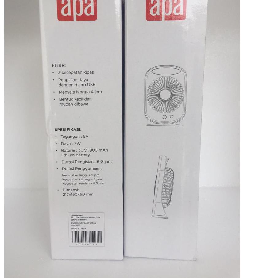 ♥@♥ APA Lampu Emergency Lamp + Kipas Emergency Fan