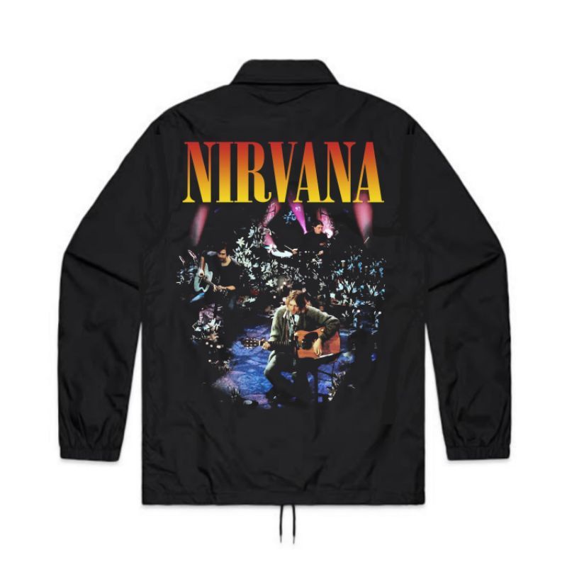 JAKET COACH BAND NIRVANA "MTV UNPLUGGED | COACH JAKET NIRVANA | JAKET VINTAGE GRUNGE | JAKET HNM | w