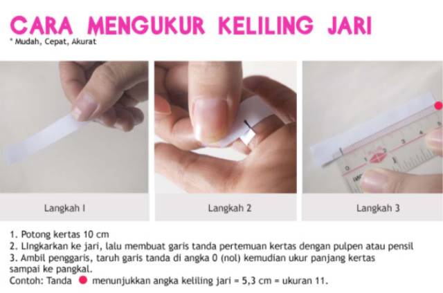 Cara ukur cincin dan gelang