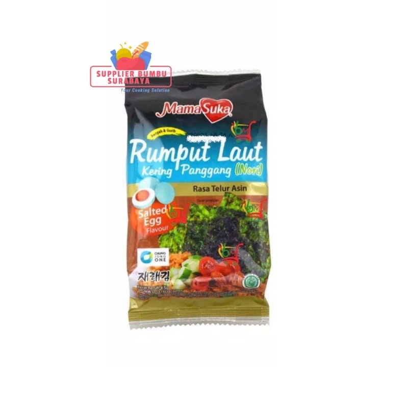 MamaSuka Rumput Laut Kering Panggang Roasted Nori Seaweed All Varian 4.5g