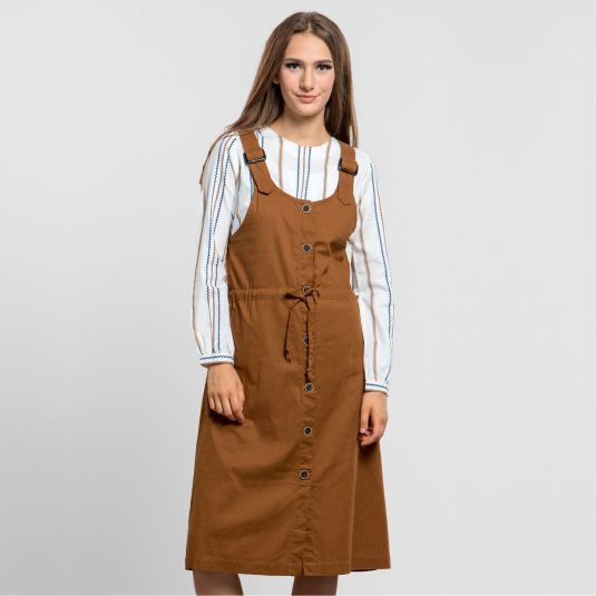 C2 Vindia Brown Overall Wanita