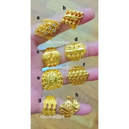 Cincin replika mas 24k koleksi nbc.medan ,awet,tahan lama,persis kayak mas 24 asli