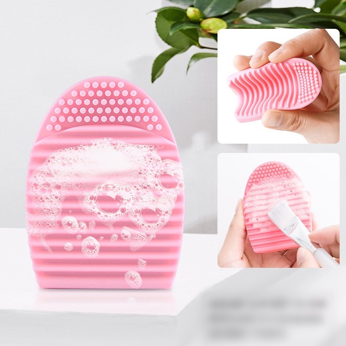 Swopply HL0184 Brush Egg Pad Alat Pembersih Kuas Makeup Brush Cleaner Bahan silikon