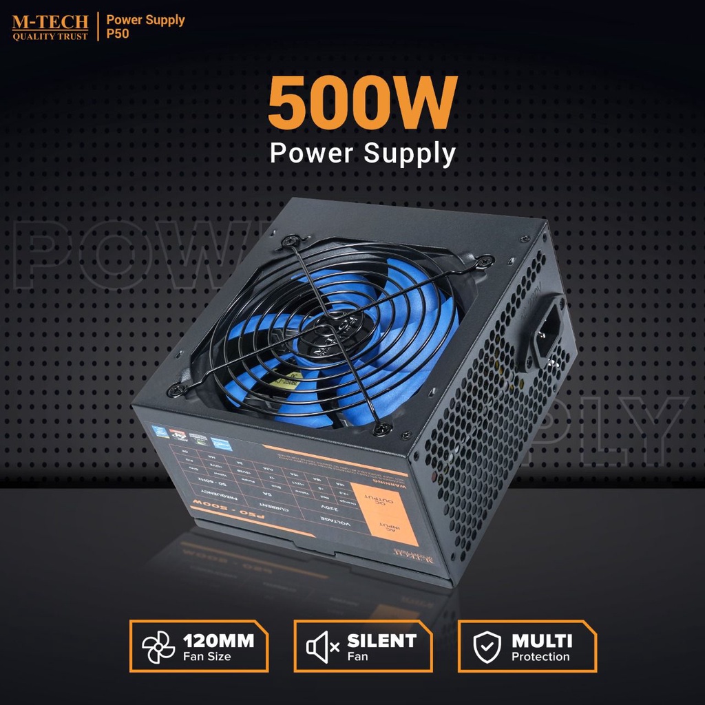 Power Supply CPU Komputer 500W M-TECH P50