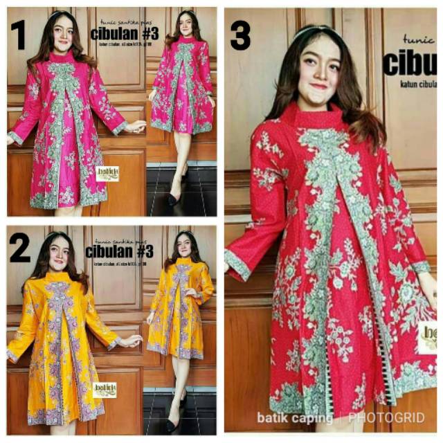 TUNIK BATIK CIBULAN 3 BAHAN KATUN HALUS UJ TIDAK LUNTUR FASHION WANITA TRENDI PEKALONGAN TERLARIS 12