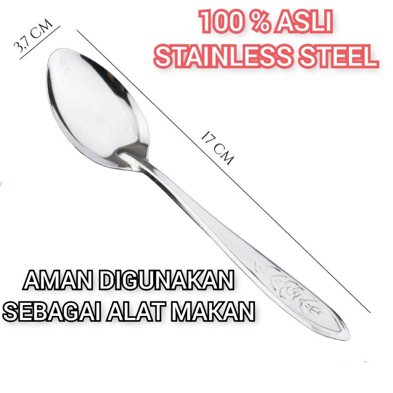 SENDOK STAINLESS STELL UKURAN SEDANG SENDOK  KHUSUS SENDOK MAKAN BUAH SENDOK SALAD SENDOK MAKAN KUE