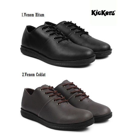 Kickers Venom Sepatu Pria Casual Formal Semi Boot Kulit Sintetis Murah