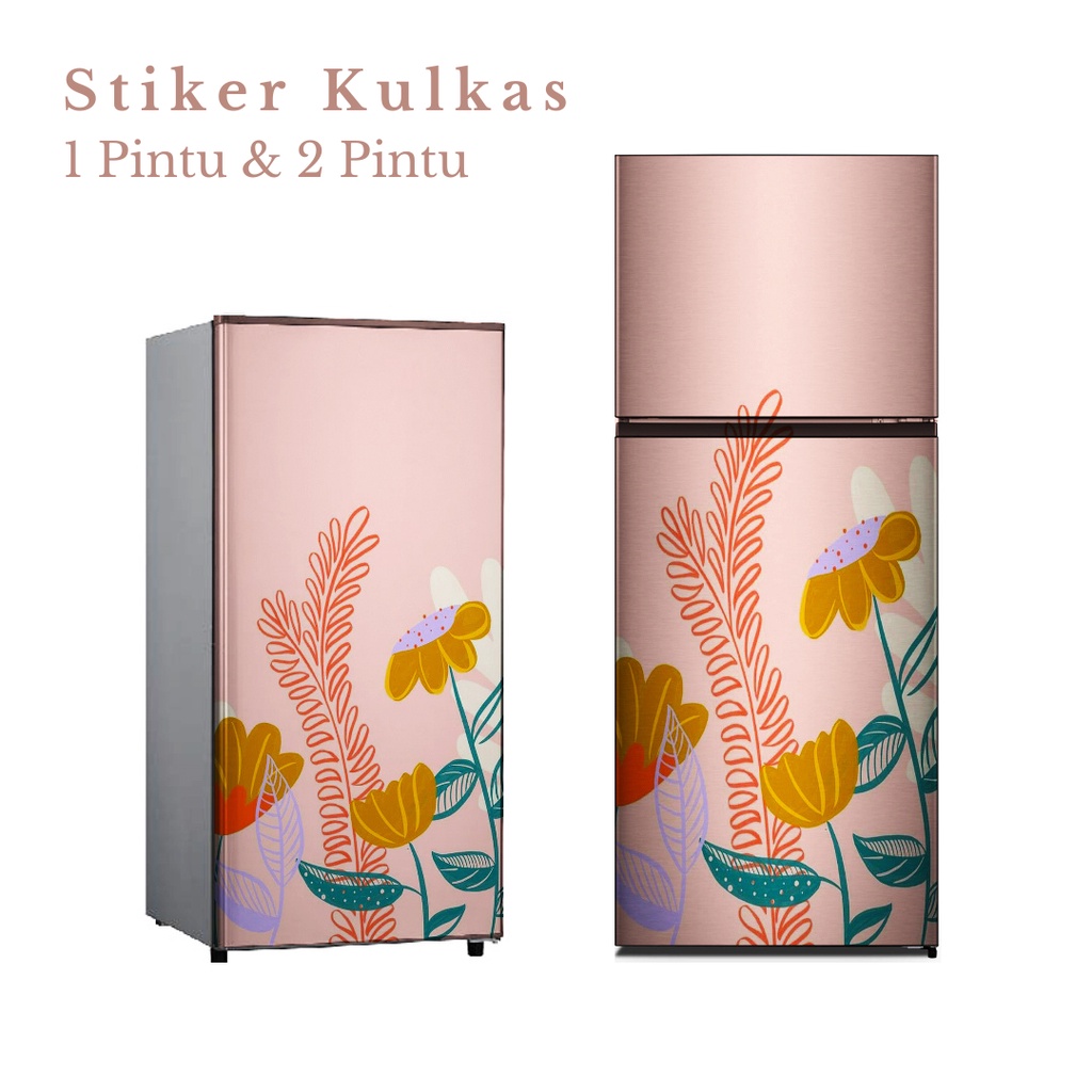 Stiker Kulkas 1 Pintu dan 2 Pintu motif Minimalist kode MT-56 - FM