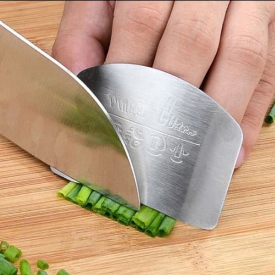 Pengaman Pelindung Jari Iris Potong Sayur Finger Safe Slicer Pisau Stainless