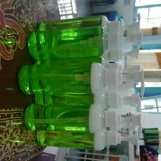 Botol Pet 250 Ml Bening Tutup Pump Putih