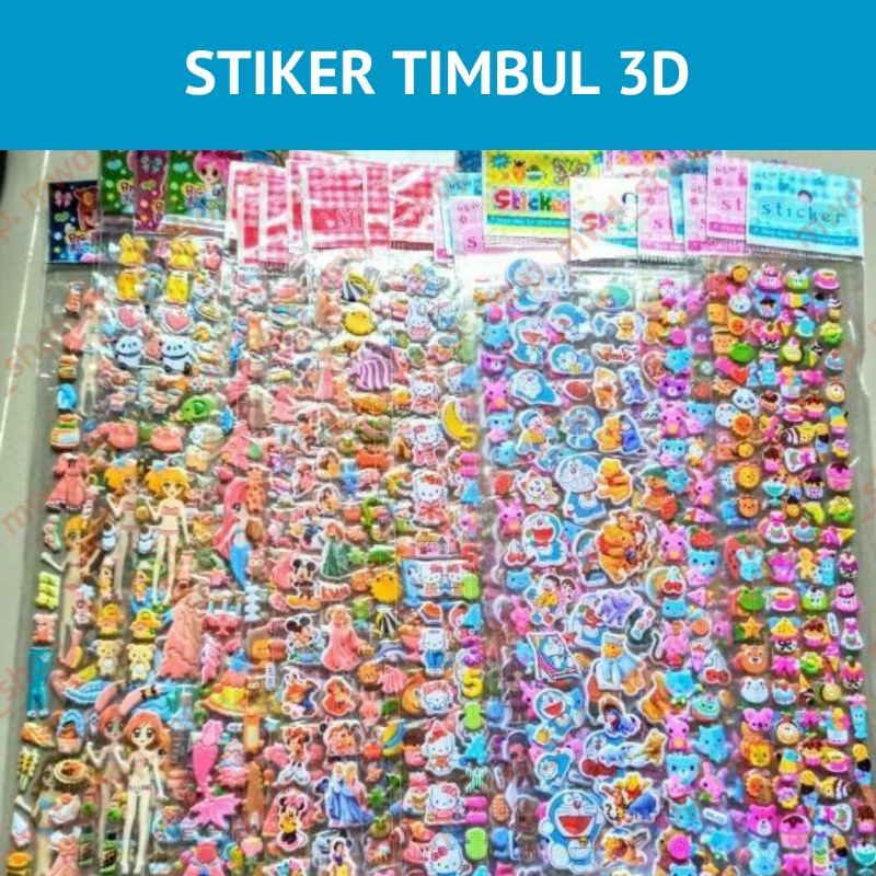 

Stiker timbul 3D dengan berbagai karakter