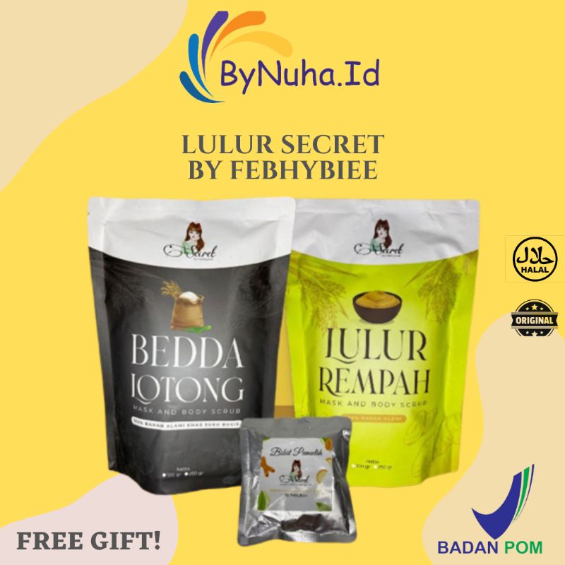 {AGEN RESMI} PAKET VIRAL / BEDAK LOTONG & LULUR REMPAH BUBUK SECRET BY FEBHYBIEE