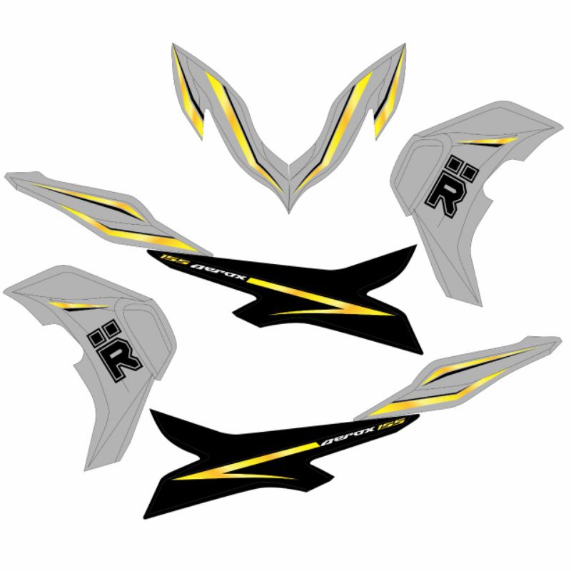 Striping Transparant / Sriker Motor / Aerox 155 2021 / Variasi / Striping 01