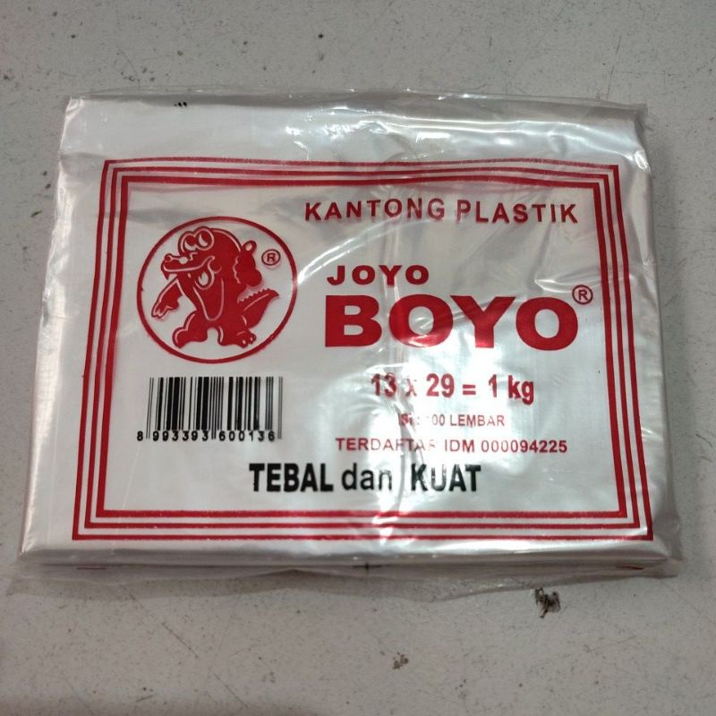 Kantong Plastik PP Boyo Bening Gula Sekilo 8x20 10x24 13x29