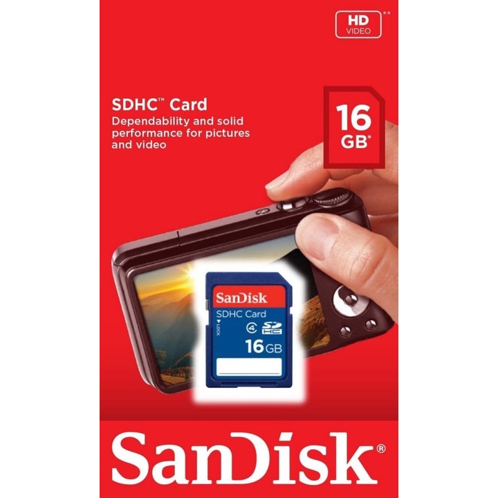 Sandisk SD Card 16 GB Cl4 Original - Original Garansi Resmi