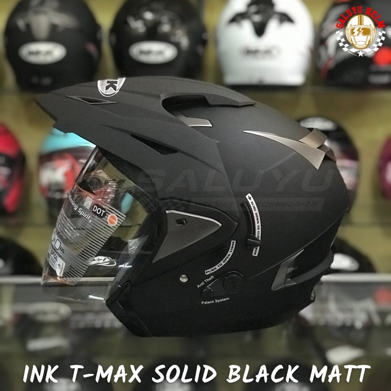 HELM INK T-MAX DOUBLE VISOR BLACK DOFF