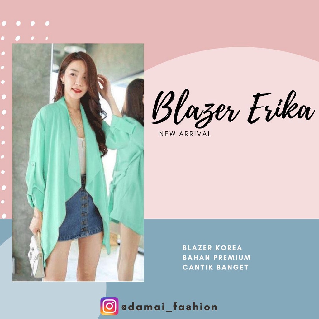 Damai fashion jakarta -  baju BLAZER cardigan wanita ERIKA - konveksi TANAH ABANG BAJU MURAH