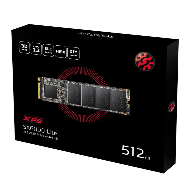 SSD M.2 PCIe Adata SX6000 Lite 512GB SSD M2 NVMe 1.3 XPG 1800 / 1200 MBps