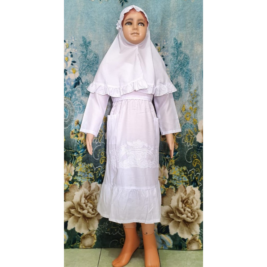 Gamis Putih Anak Perempuan Busana Muslim Anak Dress anak