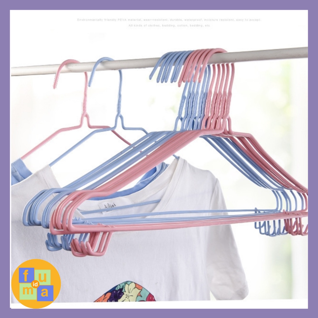 GANTUNGAN BAJU / HANGER KAWAT LAPIS PLASTIK