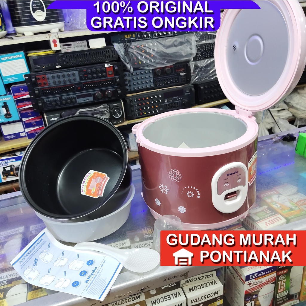 Ricecooker Miyako MCM 18 BH 18bh magicom mejikom anti lengket panci tahan / anti gores berlian hitam