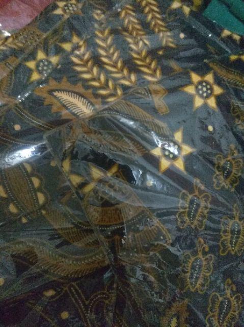 Asifa Batik Hrb026 Kenongo Kemeja Tosca Pendek Pekalongan Padi M L Xl Sogan Tulis Halus Kemeja Batik