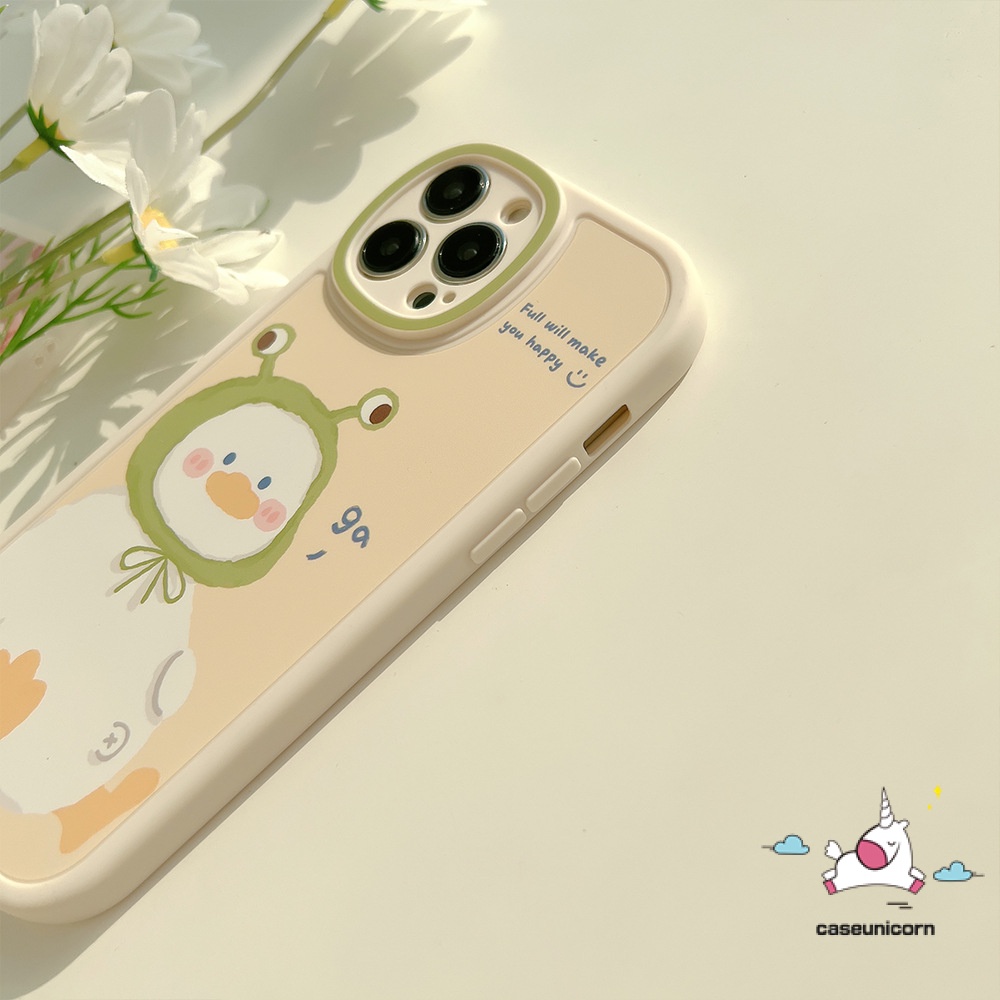Ins Kartun Lucu Bebek Casing Ponsel Kompatibel Untuk iPhone 11 8plus 7plus XR X XS Max 14 13 11 12 Pro Max 7 8 6 6s Plus SE 2020pelindung Kamera Lonely Kodok TPU Lembut Lucu Penutup Belakang