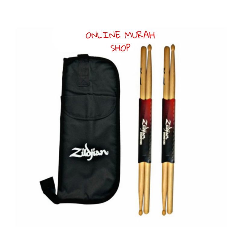 Zildjian 5A Drumsticks and Stick Bag SDSP229 Original