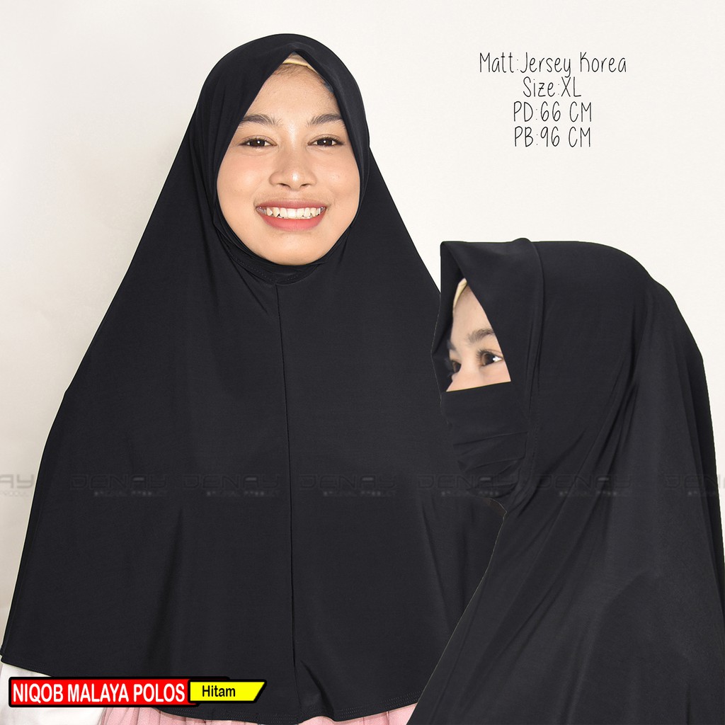 TOKODENAY - HIJAB MASKER - NIQAB MALAYA 2IN1 - BAHAN JERSEY - JILBAB WANITA MUSLIMAH - BEST SELLER