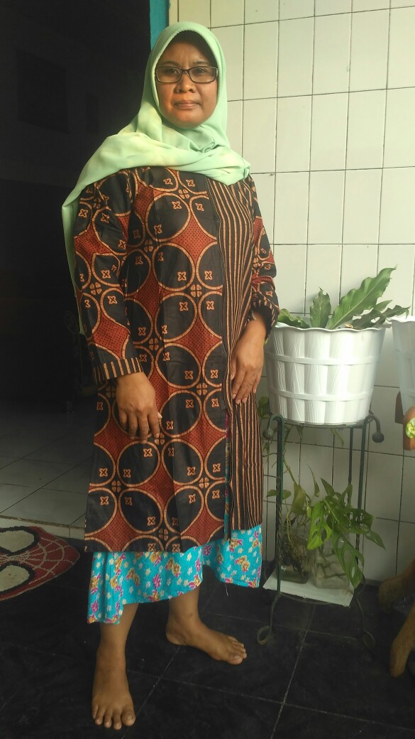 M L Xl Xxl Tunik Batik Zipper Depan Busui Atasan Batik Seragam Baju Batik Wanita