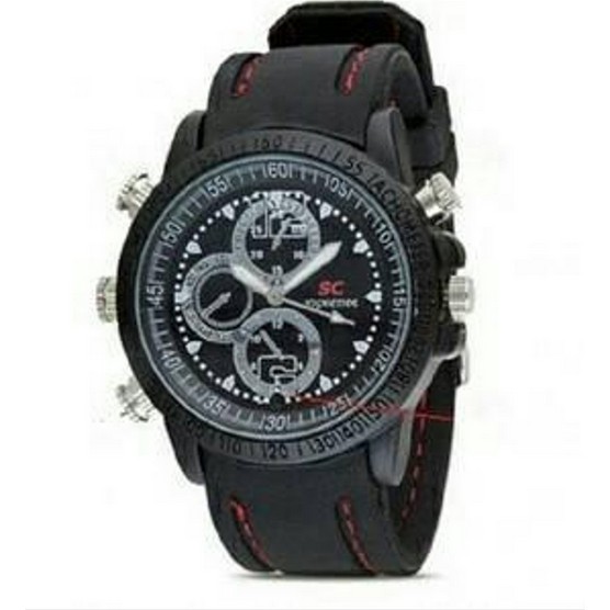 JAM TANGAN Kamera Pengintai Karet Spy Camera Watch Rubber