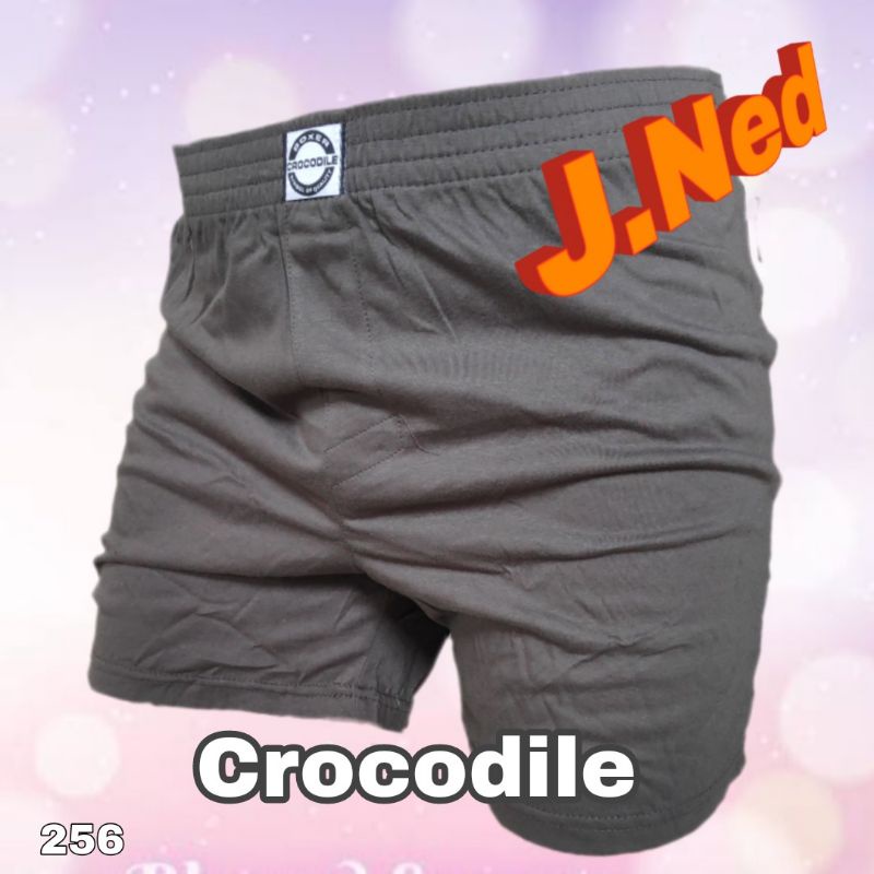 J256 - CELANA PENDEK BOXER PRIA CROCODILE ART 538-007 SIZE S - XL HARGA 1 PCS