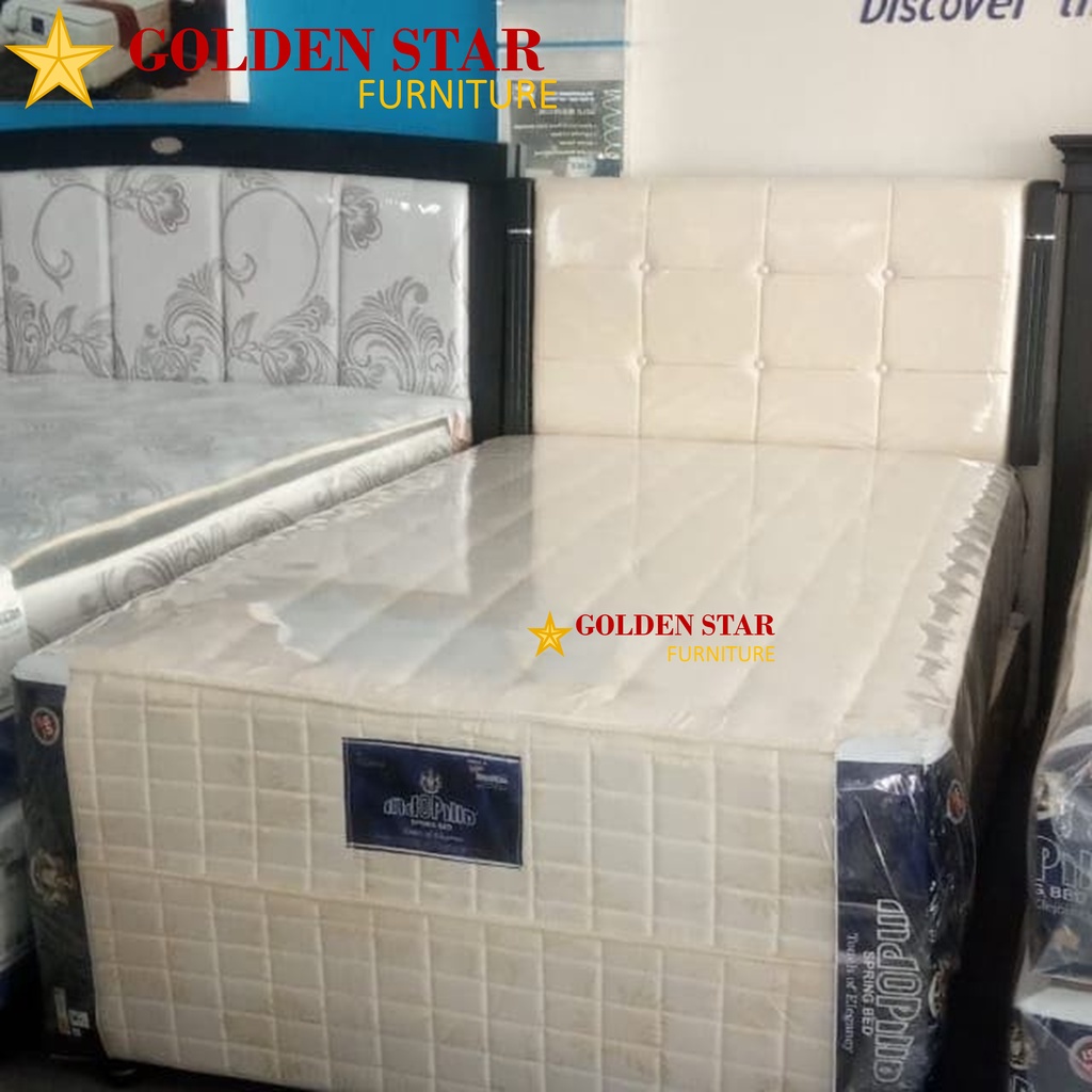 2in1 SET kasur twin American Indopillo uk 120 spring bed springbed