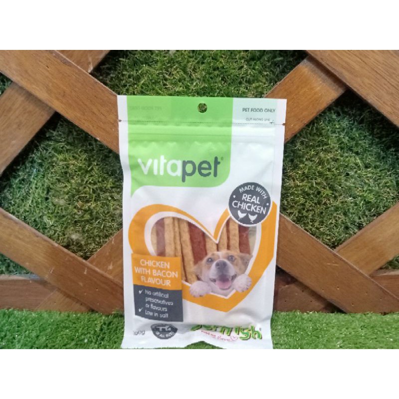 Jerhigh Vitapet 100gr / Snack Anjing Jerhigh / milky/BBQ/chicken/Bacon