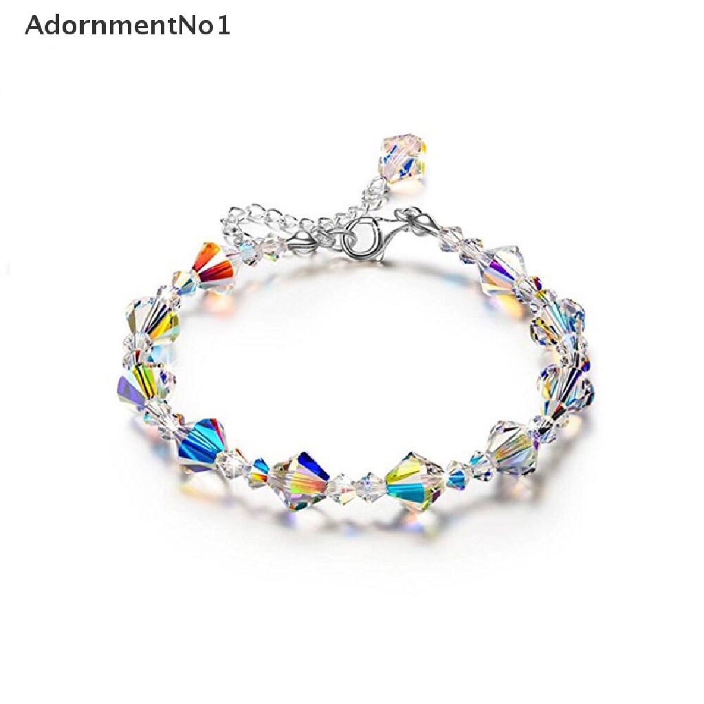 (AdornmentNo1) Gelang Tangan Kristal Aurora Borealis Untuk Wanita