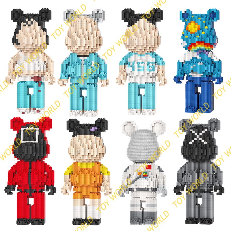 Mainan 3D Bearbrick Beruang Merakit model Besar Barang Bagus bear brick