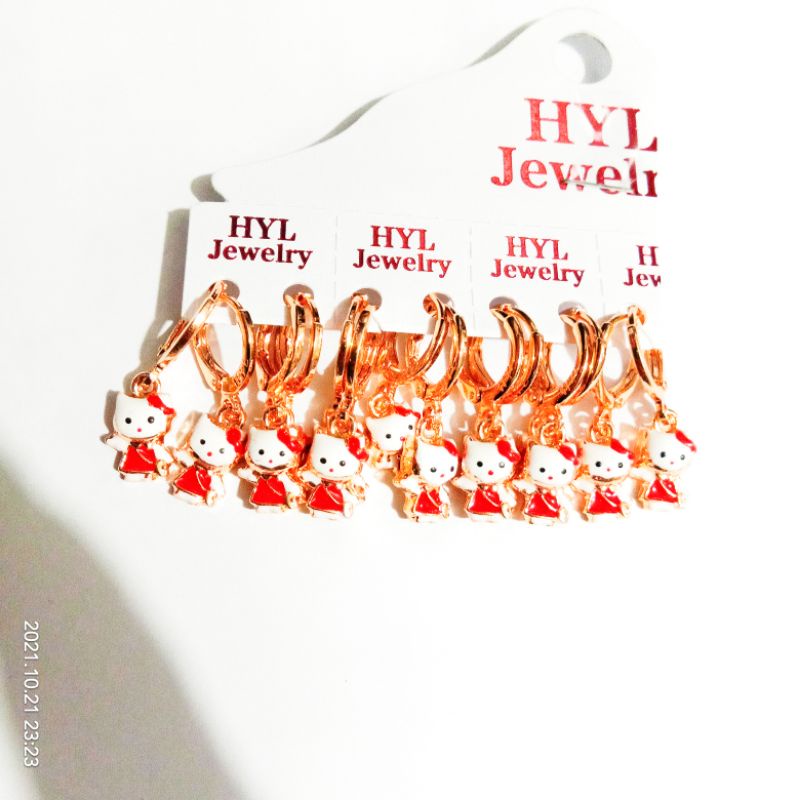 Anting Anak Hello Ketty Giwang  Anak Perhiasan anak perempuan xuping