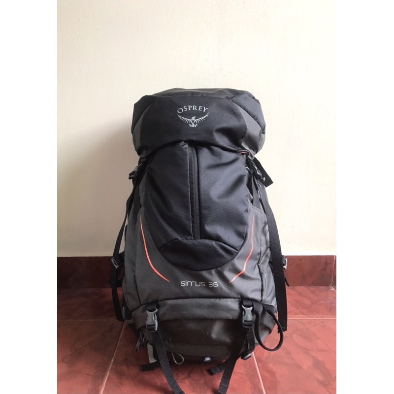 carrier osprey sirrus 36L black grey original not deuter tnf consina arei kelty fjallraven