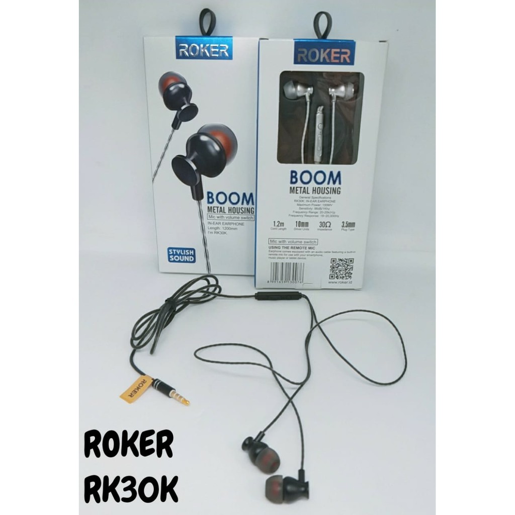 HANDSFREE ROKER RK30K HEADSET - HF - EARPHONE ROKER ETERNITY RK66K RK65K RK63K RK62K STEREO HEADPHONE