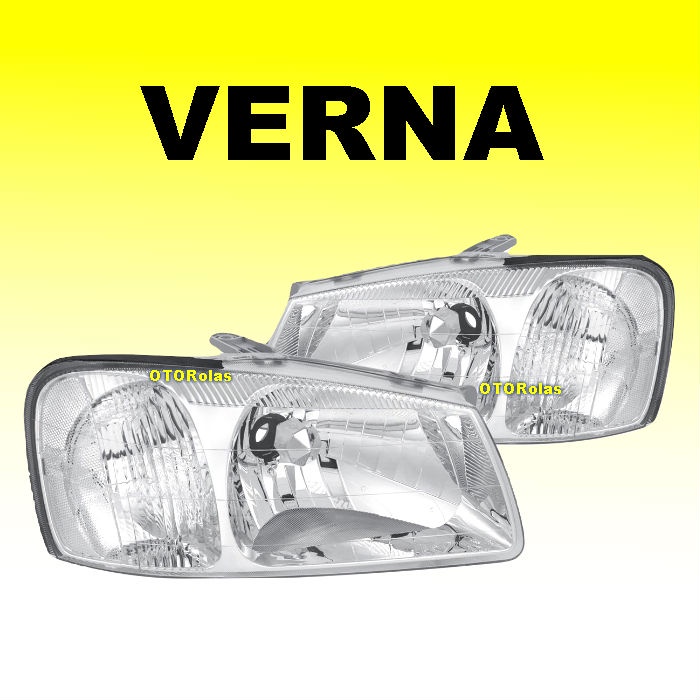 HEAD LAMP HEADLAMP HYUNDAI ACCENT VERNA EXCEL II 2001 2002 2003 2004 LAMPU DEPAN BESAR UTAMA SET